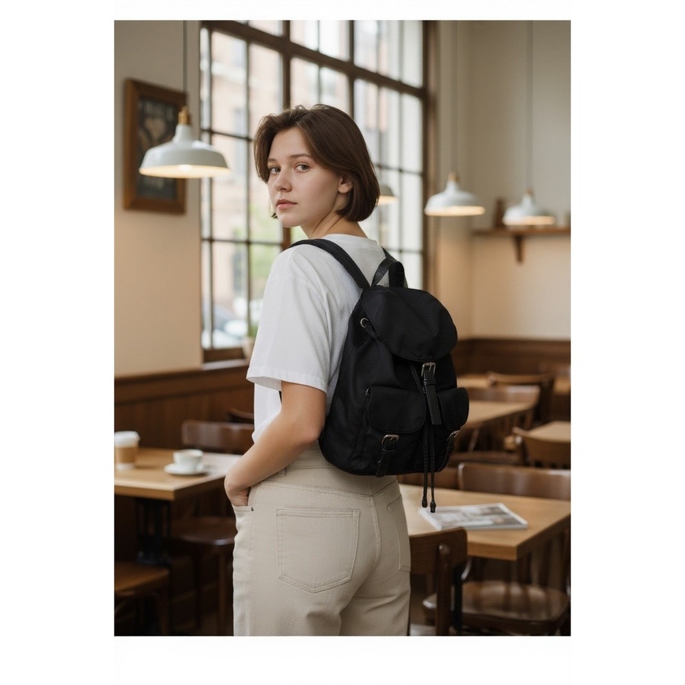 Urban Outfitters Backpack‎ Nylon Drawstring Black